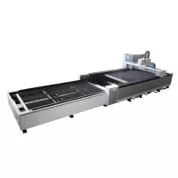FL-L1530FE-1500-Raycus Бюджетный лазерный станок для резки листового металла со сменным столом